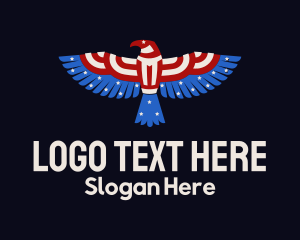 Uncle Sam - Stars Stripes Eagle logo design