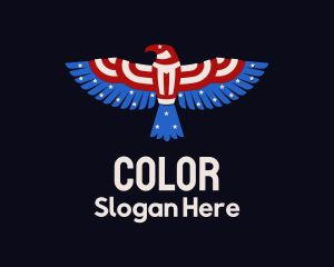4th Of July - Stars Stripes Eagle logo design
