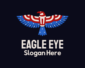 Stars Stripes Eagle logo design