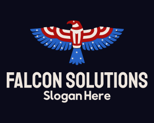 Stars Stripes Eagle logo design