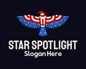 Stars Stripes Eagle logo design