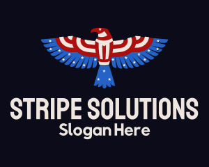 Stars Stripes Eagle logo design