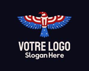 Wing - Stars Stripes Eagle logo design