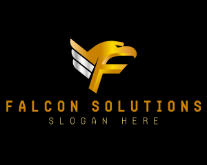 Eagle Wings Letter F logo design