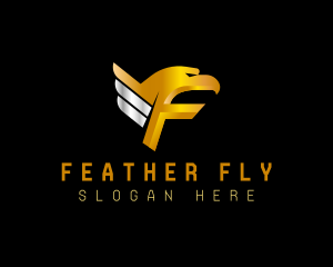 Eagle Wings Letter F logo design