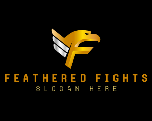 Eagle Wings Letter F logo design