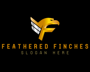 Eagle Wings Letter F logo design