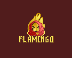 Video Game - Wizard Villain Flame logo design