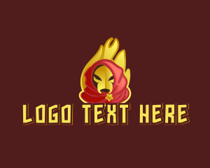 Twitch - Wizard Villain Flame logo design