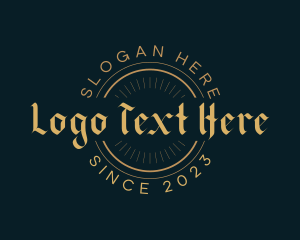 Retro - Gothic Hipster Circle logo design