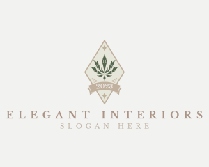 Elegant Diamond Marijuana Cannabis logo design