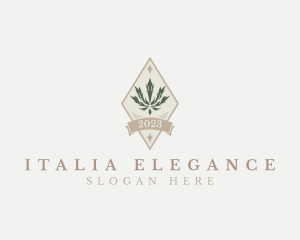 Elegant Diamond Marijuana Cannabis logo design