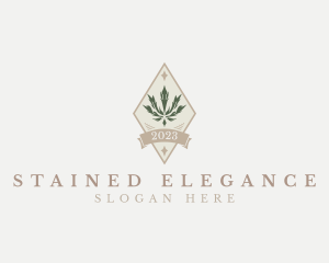 Elegant Diamond Marijuana Cannabis logo design