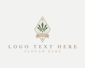 Elegant Diamond Marijuana Cannabis Logo