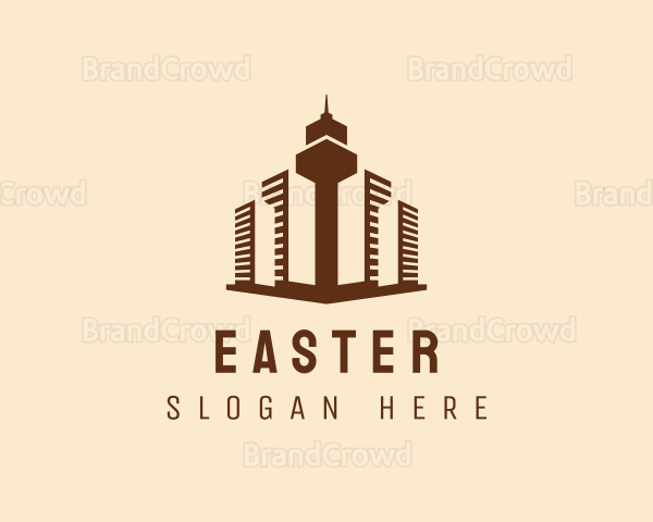 Brown Skyscraper Building Logo