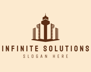 Brown Skyscraper Building Logo