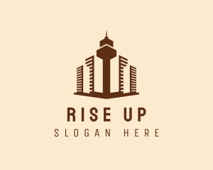 Brown Skyscraper Building logo design