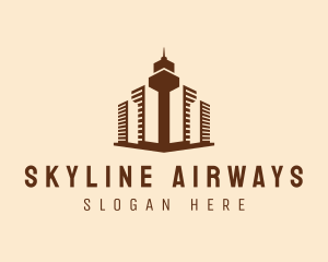 Brown Skyscraper Building logo design