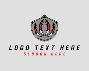 Clan - Monster Claw Shield logo design