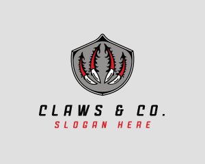 Monster Claw Shield logo design