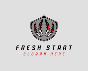 Scratch - Monster Claw Shield logo design