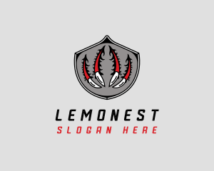 Protection - Monster Claw Shield logo design