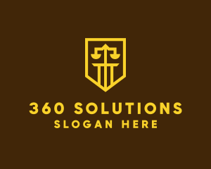 Golden Law Shield  logo design