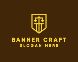 Golden Law Shield  logo design