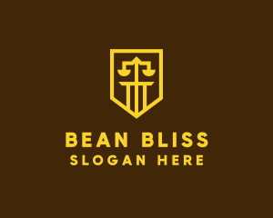 Golden Law Shield  logo design