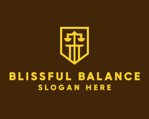 Golden Law Shield  logo design