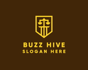 Golden Law Shield  logo design