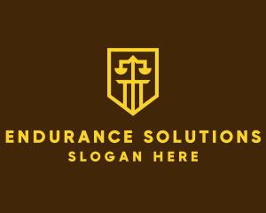 Golden Law Shield  logo design