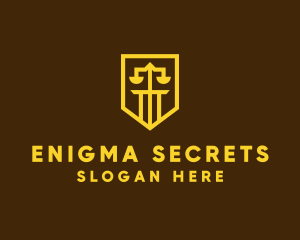 Golden Law Shield  logo design