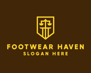 Golden Law Shield  logo design