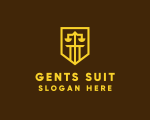 Golden Law Shield  logo design