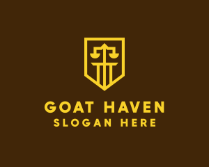 Golden Law Shield  logo design