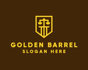 Golden Law Shield  logo design