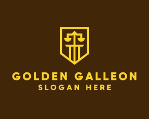 Golden Law Shield  logo design