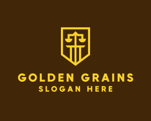 Golden Law Shield  logo design