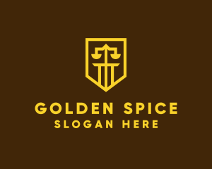 Golden Law Shield  logo design