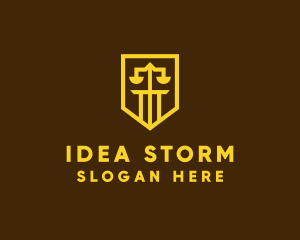 Golden Law Shield  logo design