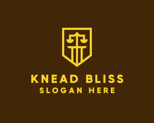 Golden Law Shield  logo design