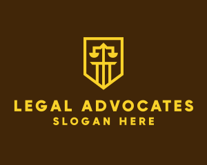 Golden Law Shield  logo design