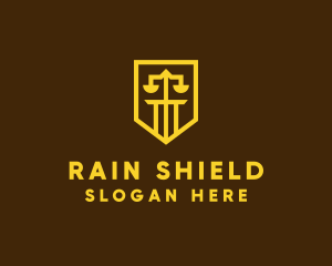 Golden Law Shield  logo design