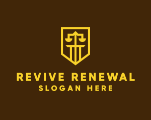 Golden Law Shield  logo design