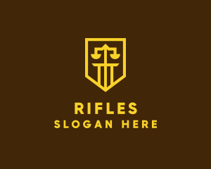 Golden Law Shield  logo design