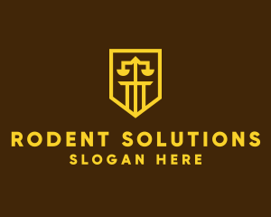 Golden Law Shield  logo design