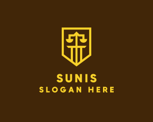 Golden Law Shield  logo design