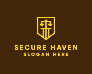 Safe - Golden Law Shield logo design