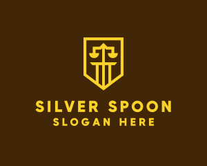 Golden Law Shield  logo design